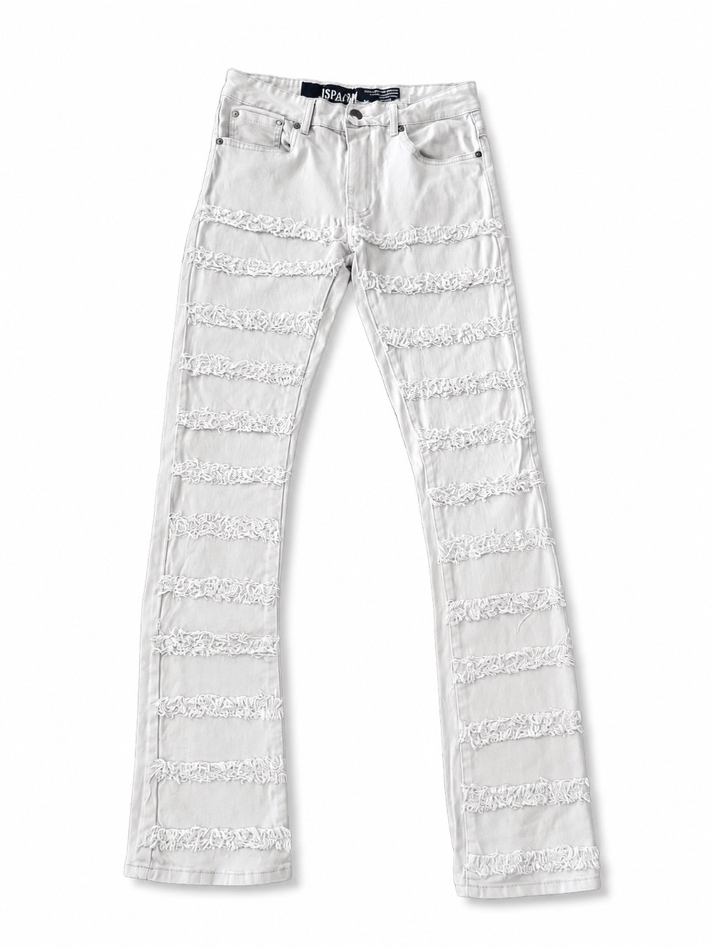 White Women's Ruffle-Trim Jeans